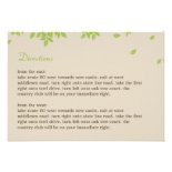 Oak Tree Directions Card Custom Invitation