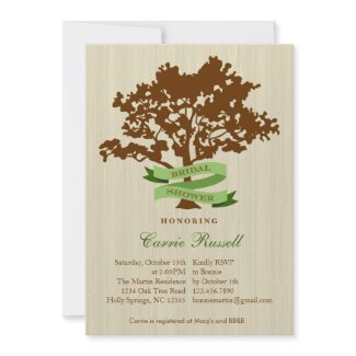 Oak Tree Fall Bridal Shower Invitation