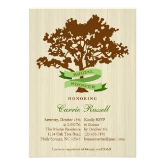 Oak Tree Fall Bridal Shower Invitation