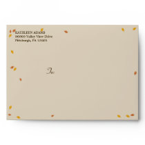 Oak Tree Fall Wedding - A7 Envelope