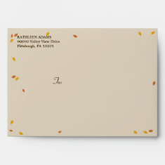 Oak Tree Fall Wedding - A7 Envelope
