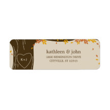 Oak Tree Fall Wedding Address Labels