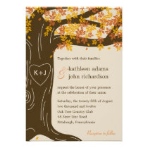 Oak Tree Fall Wedding Invitation