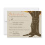 Oak Tree Fall Wedding RSVP Card w/ Menu Selection Custom Invitations