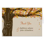 Oak Tree Fall Wedding Thank You Note Cards