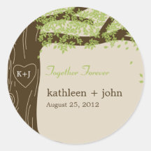 Oak Tree Favor Sticker