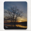 Oak Tree Lake Sunrise, Mousepad.