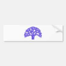 Oak tree Oakland blue Bumper Sticker