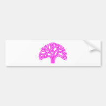 Oak tree Oakland pink Bumper Stickers