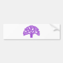 Oak tree Oakland Purple Bumper Stickers