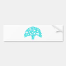 Oak tree Oakland teal Bumper Sticker