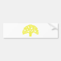 Oak tree Oakland yellow Bumper Stickers
