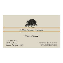 Oak Tree Plantation in Gold Business Card