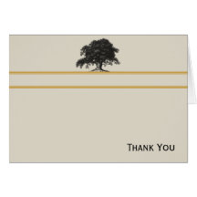 Oak Tree Plantation in Gold Card