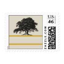 Oak Tree Plantation in Gold Stamps