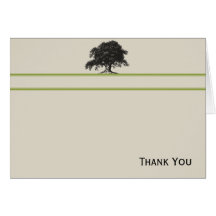 Oak Tree Plantation in Green Greeting Cards