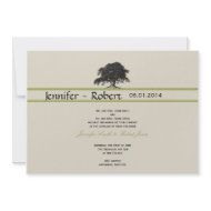 Oak Tree Plantation in Green invitation