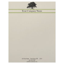 Oak Tree Plantation in Green Letterhead