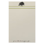 Oak Tree Plantation in Green Stationery Paper