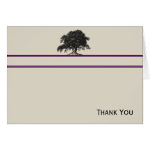 Oak Tree Plantation in Purple Greeting Card