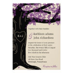 Oak Tree Purple Wedding Invitation invitations