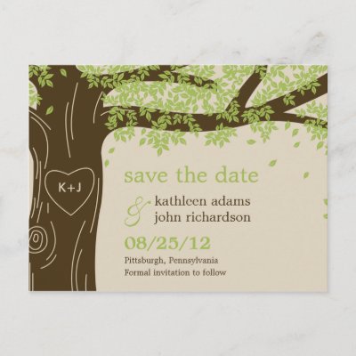 Oak Tree Save The Date Postcard