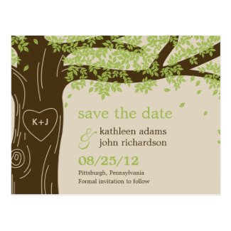 Oak Tree Save The Date Postcard