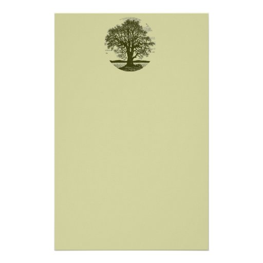 Oak Tree Stationary Stationery Paper | Zazzle