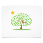 oak tree sun scribbled ecology design.png photo art