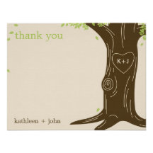 Oak Tree Thank You Card Personalized Announcement