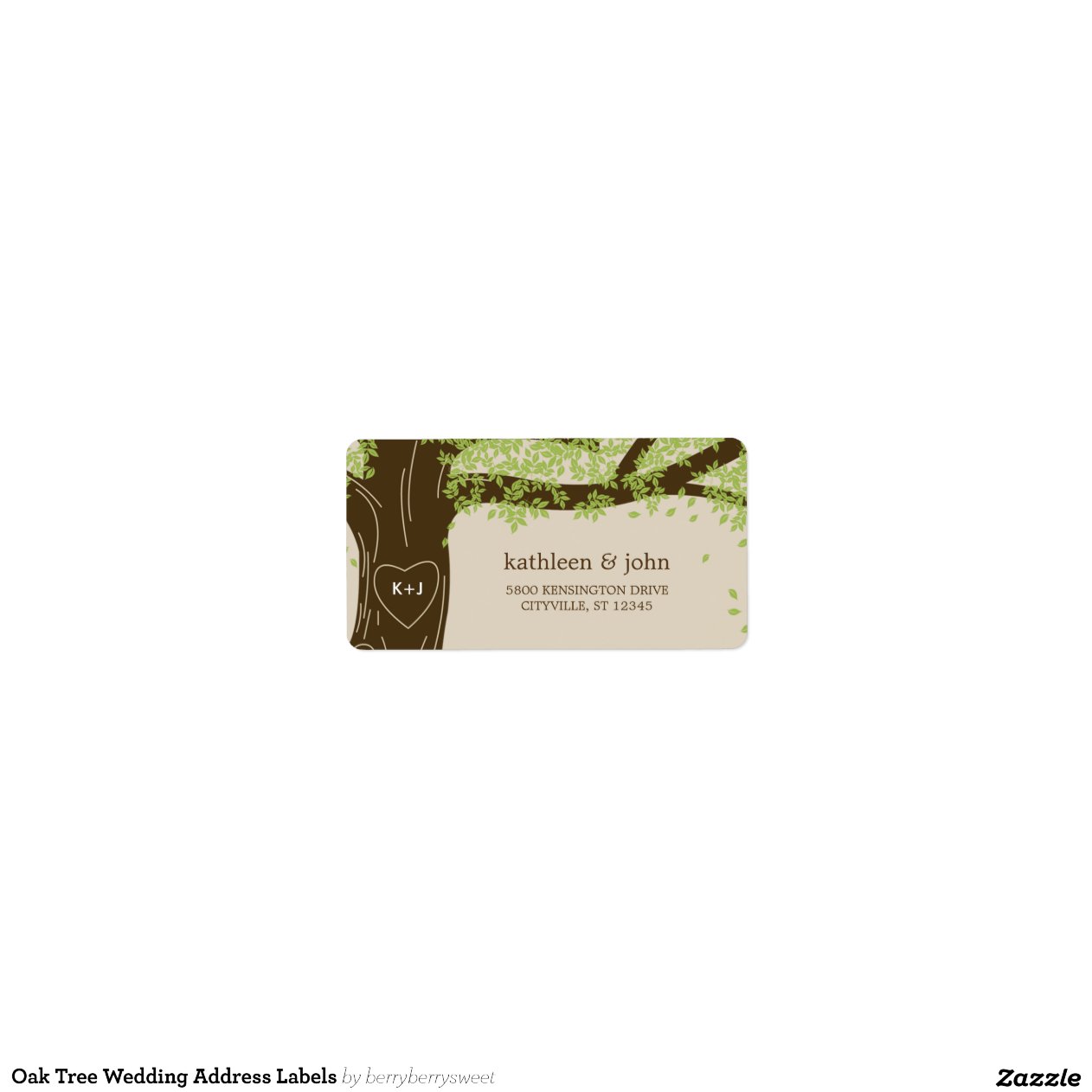 Oak Tree Wedding Address Labels Custom Address Labels Zazzle