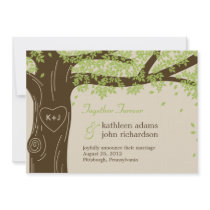 Oak Tree Wedding Announcement