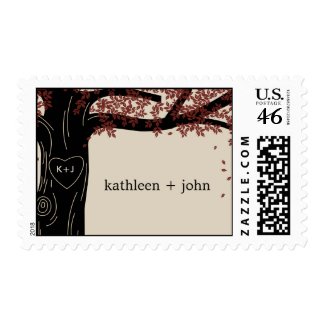 Oak Tree Wedding Custom Postage Stamp