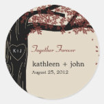 Oak Tree Wedding Favor Sticker