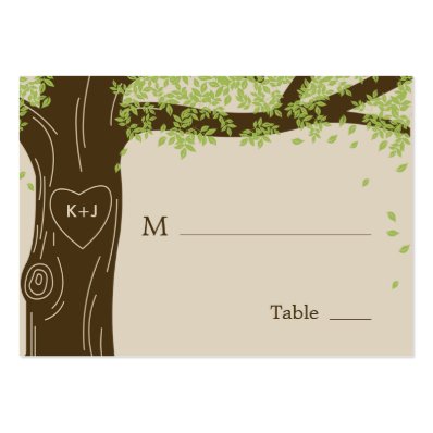 Oak Tree Wedding Flat Place Cards Large Business Card