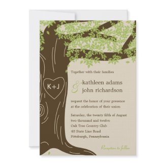 Oak Tree Wedding Invitation invitation