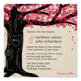 Oak Tree Wedding Invitation Personalized Invitation