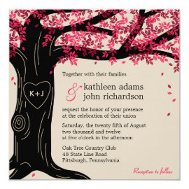 Oak Tree Wedding Invitation 5.25