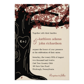 Oak Tree Wedding Invitation Custom Invitations