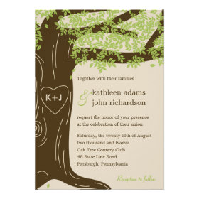 Oak Tree Wedding Invitation Personalized Invite