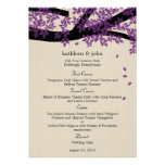 Oak Tree Wedding Menu Card invitations