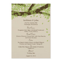 Oak Tree Wedding Menu Card Personalized Invites