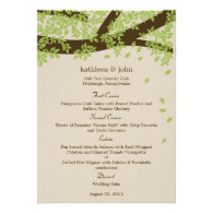 Oak Tree Wedding Menu Card Personalized Invites