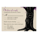 Oak Tree Wedding RSVP Card w/ Menu Selection invitations