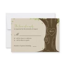 Oak Tree Wedding RSVP / Response Card Announcement