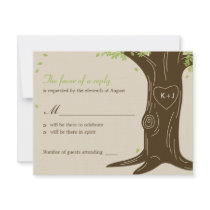 Oak Tree Wedding RSVP / Response Card Custom Announcement