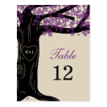 Oak Tree Wedding Table Number Card postcards
