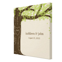 Oak Tree Wrapped Canvas Art - Green Gallery Wrap Canvas
