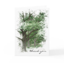 Oak Trees Thank You Card cards