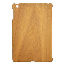 Oak wood grain printed photo cover for the iPad mini